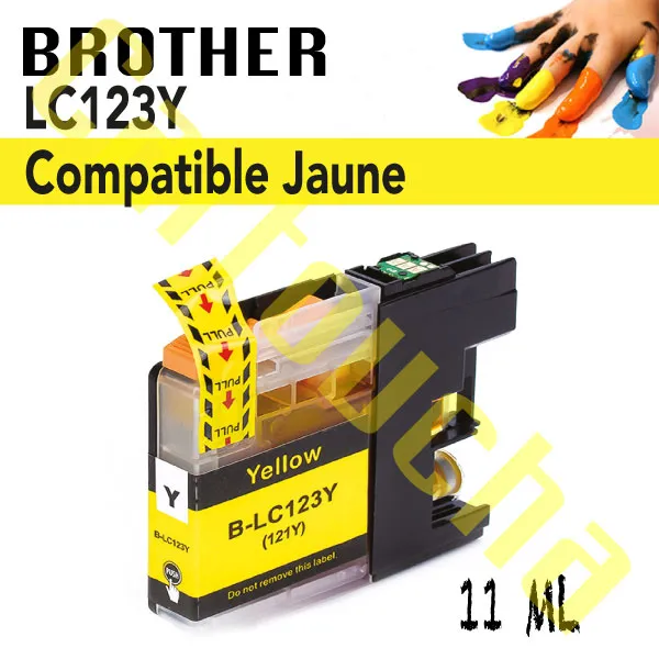 [100123Y] Cartouche Compatible Yellow Brother LC123Y