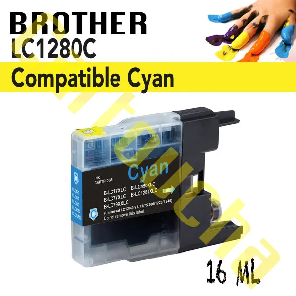 [1001280C] Cartouche Compatible Cyan Brother LC1280C
