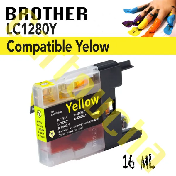 [1001280Y] Cartouche Compatible Yellow Brother LC1280Y