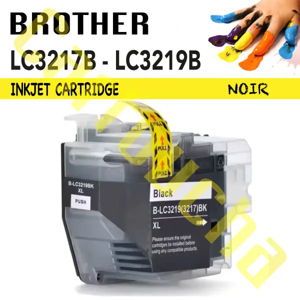 Cartouche Compatible Noir Brother LC3219B