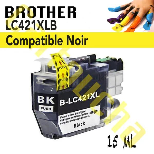 Cartouche Compatible Noir Brother LC421XLB