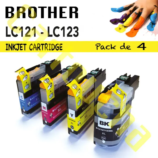 LOT 4 CARTOUCHES COMPATIBLE BROTHER LC223