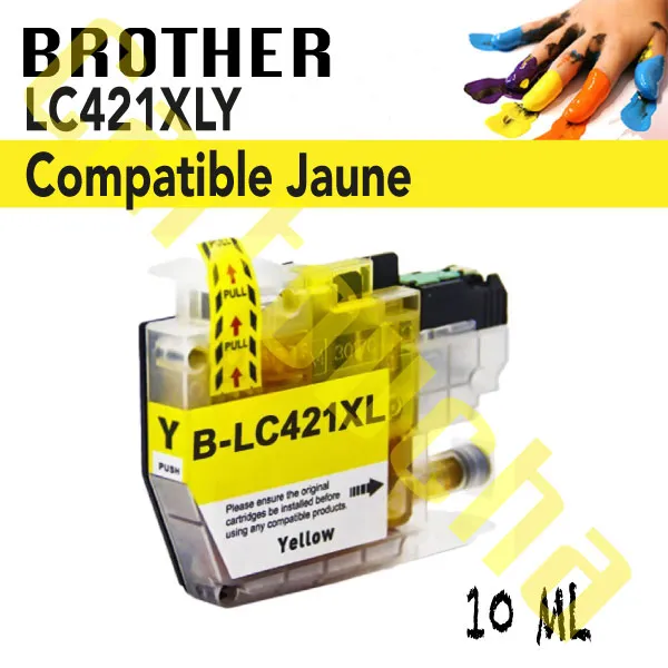 [100421XLY] Cartouche Compatible Yellow Brother LC421XLY