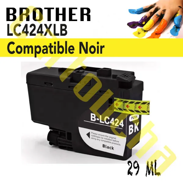 Cartouche Compatible Noir Brother LC424XLB