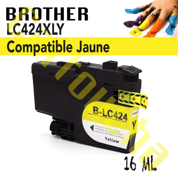 [100424XLY] Cartouche Compatible Jaune Brother LC424XLY