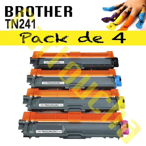 Toner Compatible Jaune Brother TN221Y-TN241Y