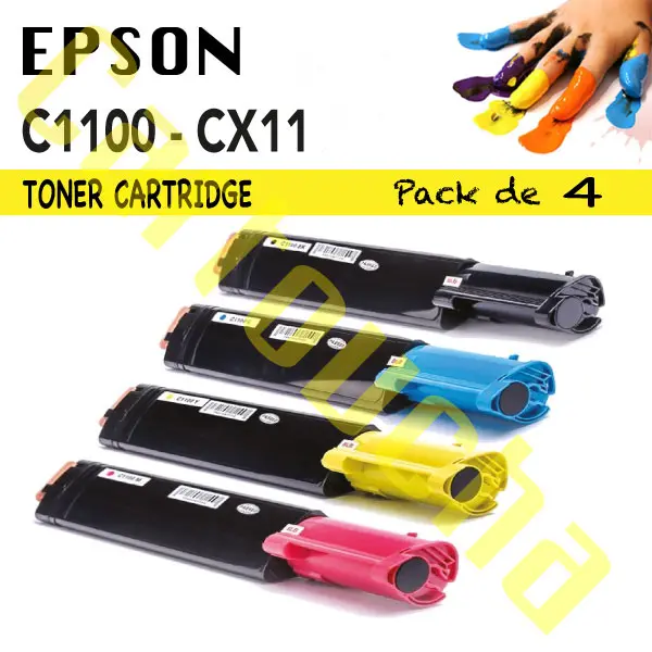 Toner Compatible Jaune Epson C1100-CX11  