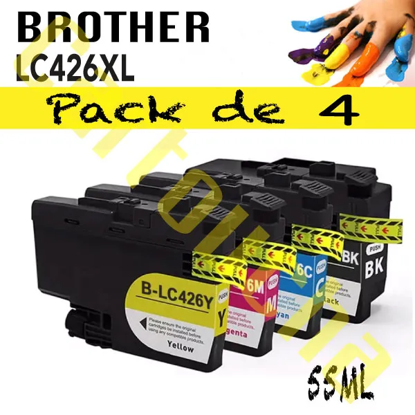 [100426P4] LOT 4 CARTOUCHES COMPATIBLE BROTHER LC426XL