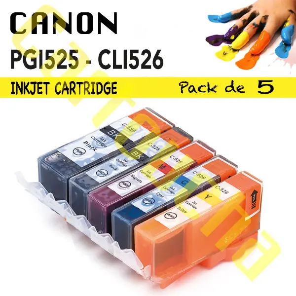 PACK 4 CARTOUCHES COMPATIBLE CANON PGI525-CLI526