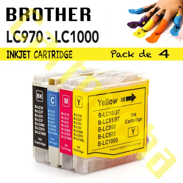 Cartouche Compatible Yellow Brother LC970Y-LC1000Y