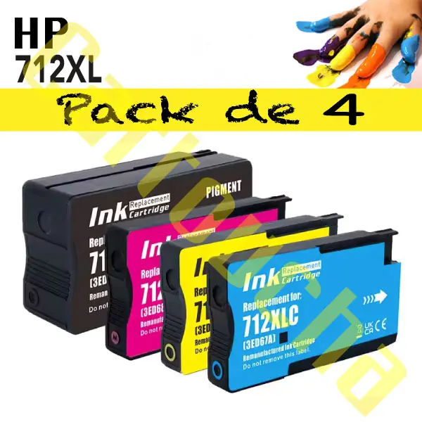 Cartouche Compatible Yellow HP 3ED69A N°712XLY
