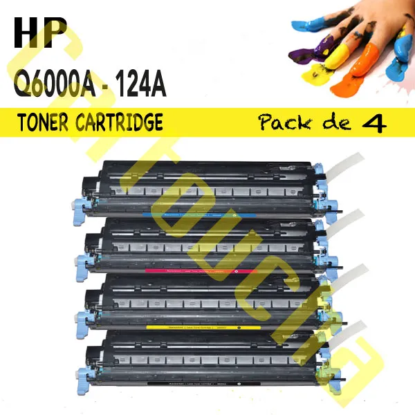 PACK 4 TONER COMPATIBLE HP N° 124A