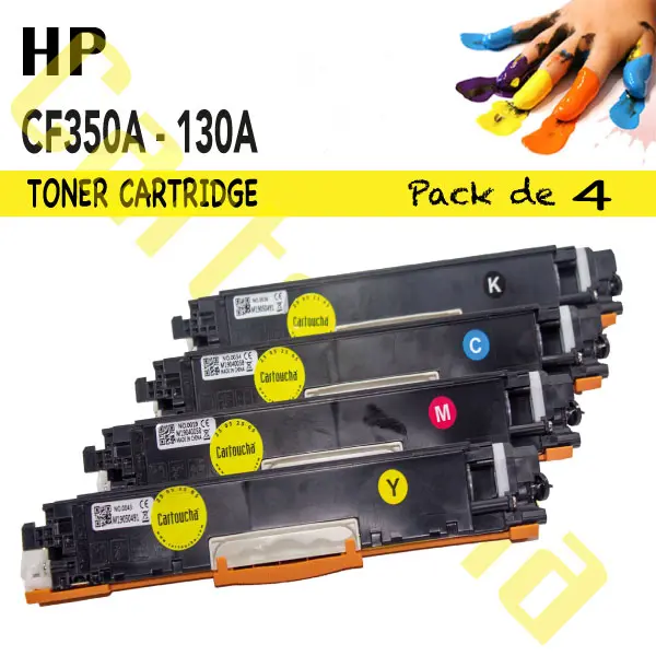 PACK 4 TONER COMPATIBLE HP N°126A -N°130A