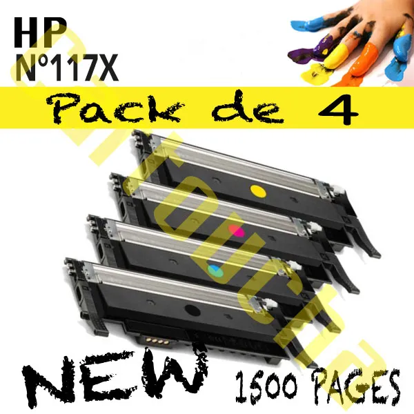 [203117XP4] LOT 4 TONER COMPATIBLE HP XLARGE N°117X 