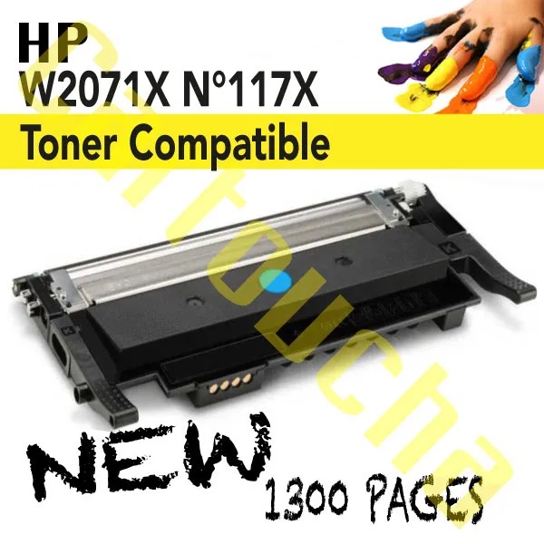 Toner Compatible Cyan HP W2071X N°117X HAUTE CAPACITE