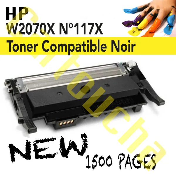 Toner Compatible Noir HP W2070X N°117X HAUTE CAPACITE