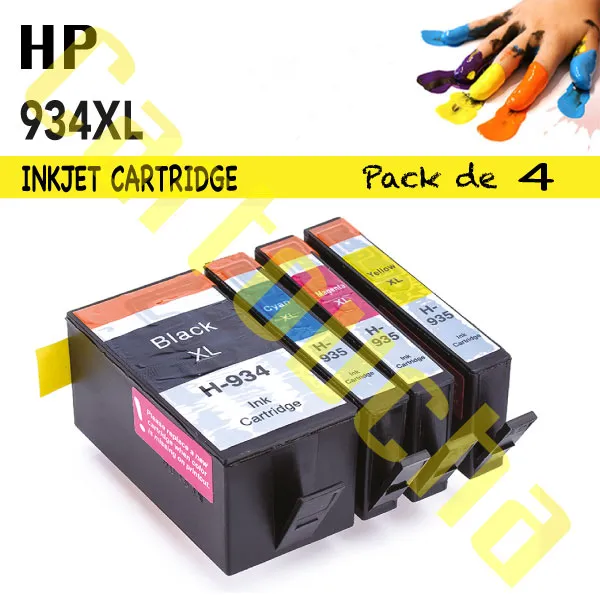 [103934P4] LOT 4 CARTOUCHES ENCRE COMPATIBLE HP 934XL