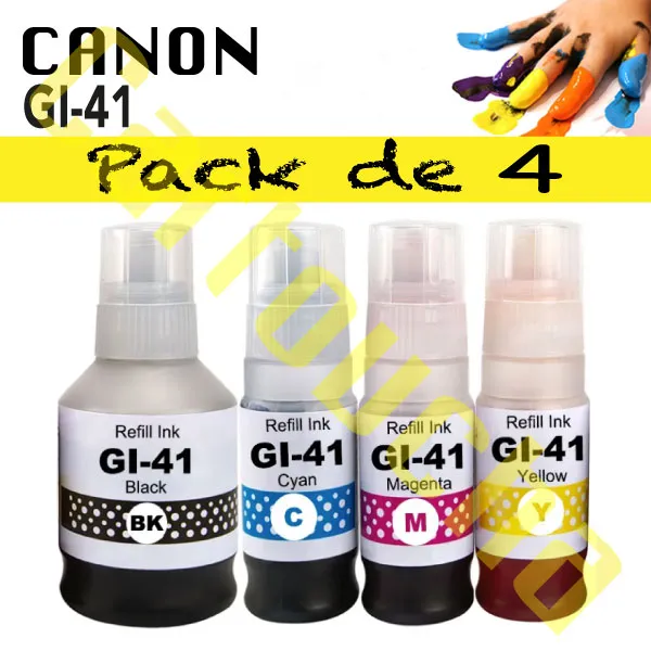 LOT BOUTEILLE ENCRE COMPATIBLE CANON GI-41