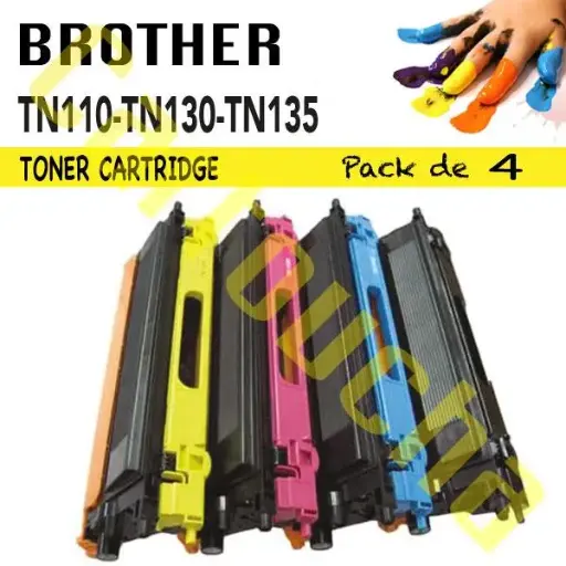 [200135Y] Toner Compatible Jaune Brother TN130Y-TN135Y 