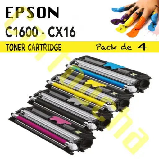 [202C1600B] Toner Compatible Noir Epson C1600B-CX16B