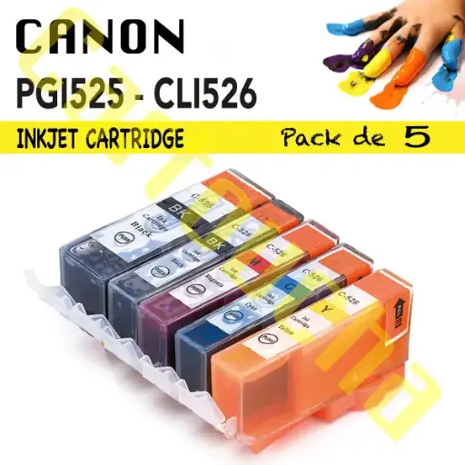 [101525] LOT CARTOUCHES COMPATIBLE CANON 525-526