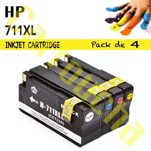[103711Y] Cartouche Compatible Jaune HP N°711Y
