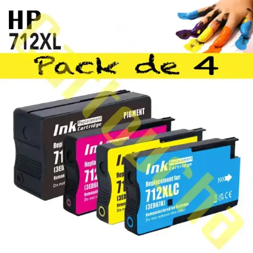 [103712XLC] Cartouche Compatible Cyan HP 3ED67A N°712XLC