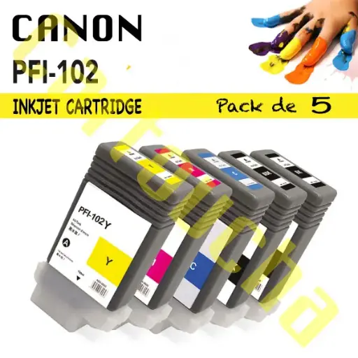 [101102C] Cartouche Compatible Cyan Canon PFI-102C