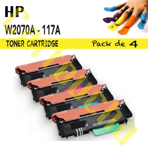 [203117] PACK 4 TONER COMPATIBLE HP N° 117A
