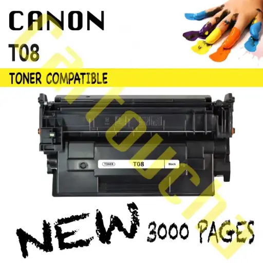 [201T08] Toner Compatible Noir Canon T08